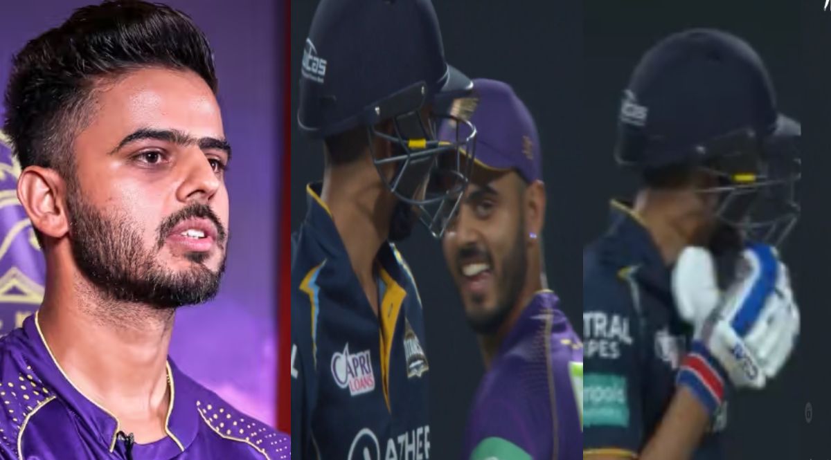 Watch: Shubman Gill and Nitish Rana argue during the KKR VS GT match