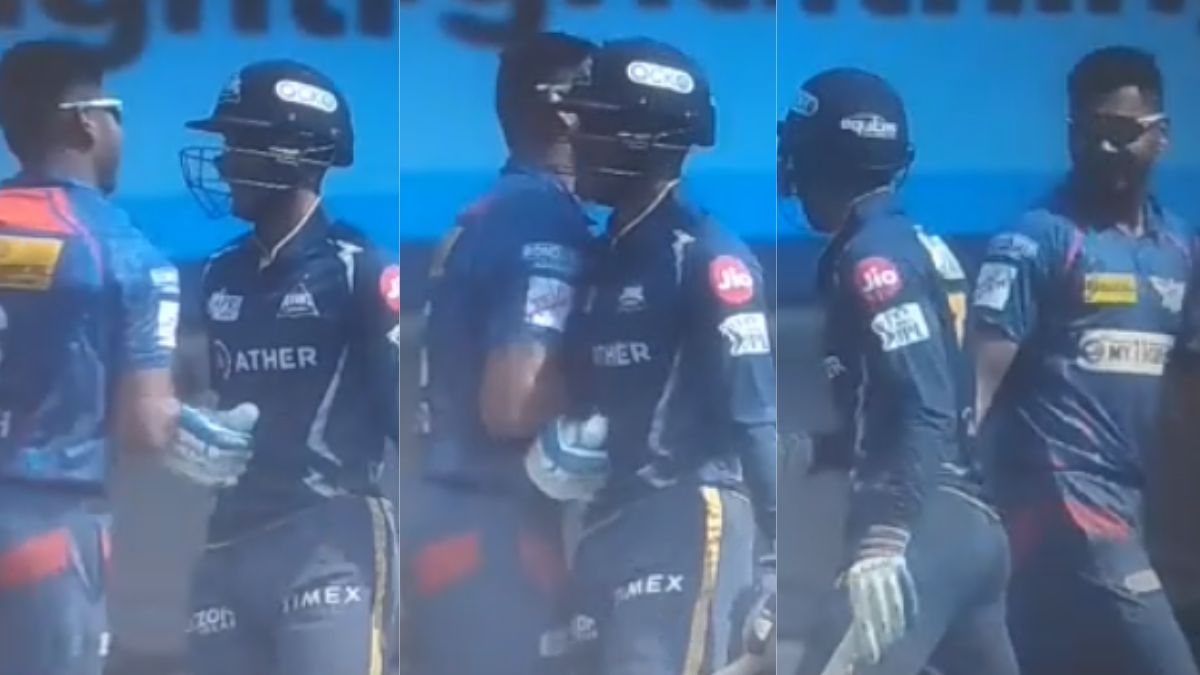 Watch: Shubman Gill gets pushed by Avesh Khan during the live match