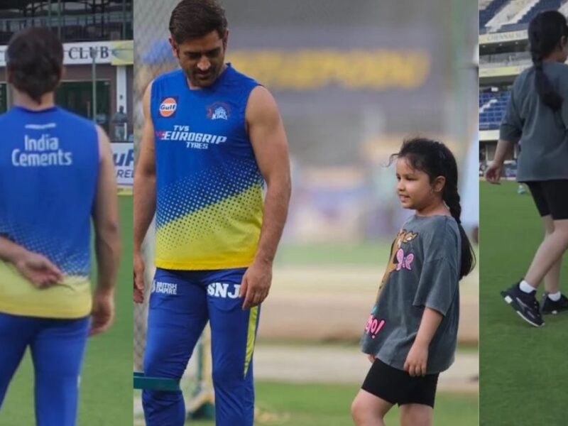 Watch: MS Dhoni's daughter Ziva plays football before CSK Vs DC match