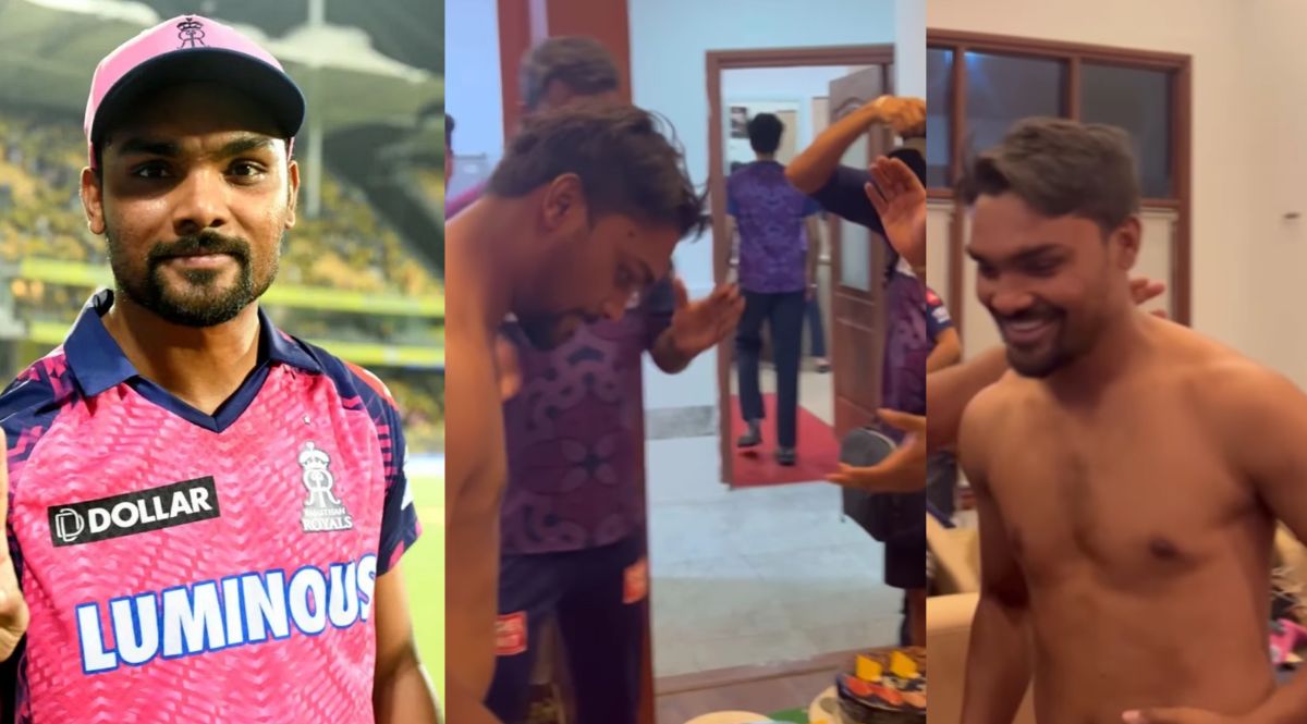 WATCH: RR player Sandeep Sharma stripped off his clothes to celebrate his 30th birthday