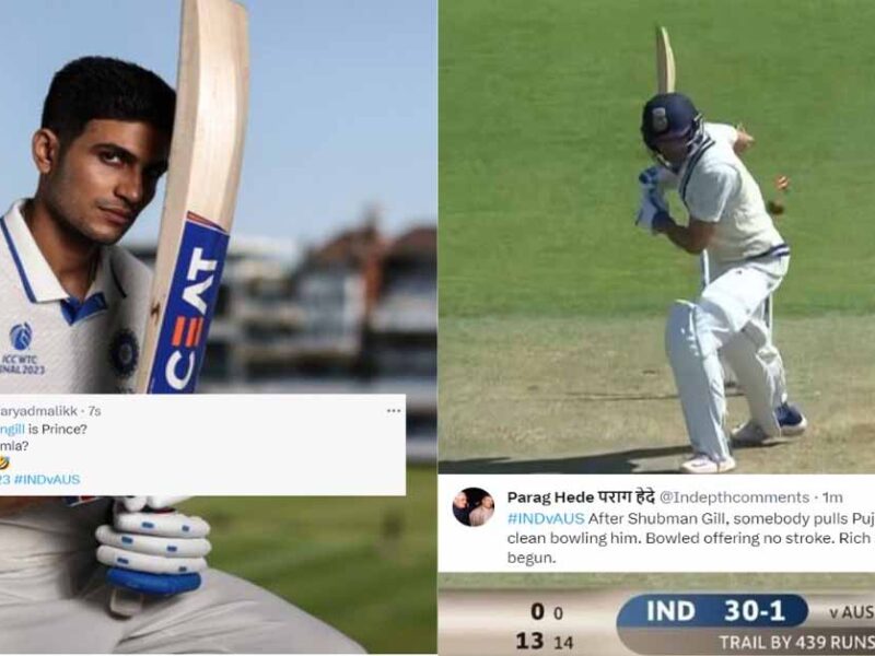 shubman gill out twitter reactions wtc final 2023 aus vs ind