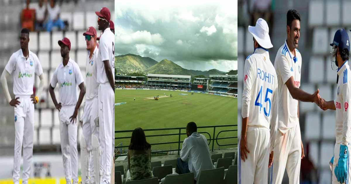 WI vs IND 2nd Test may called off due to rain weather report pitch report