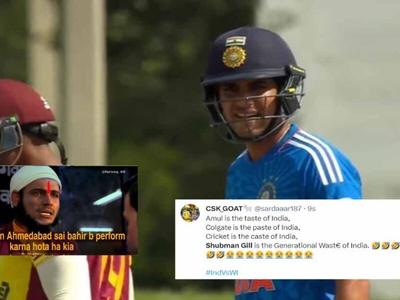 shubman gill out fans troll on twitter wi vs ind 5th t20i