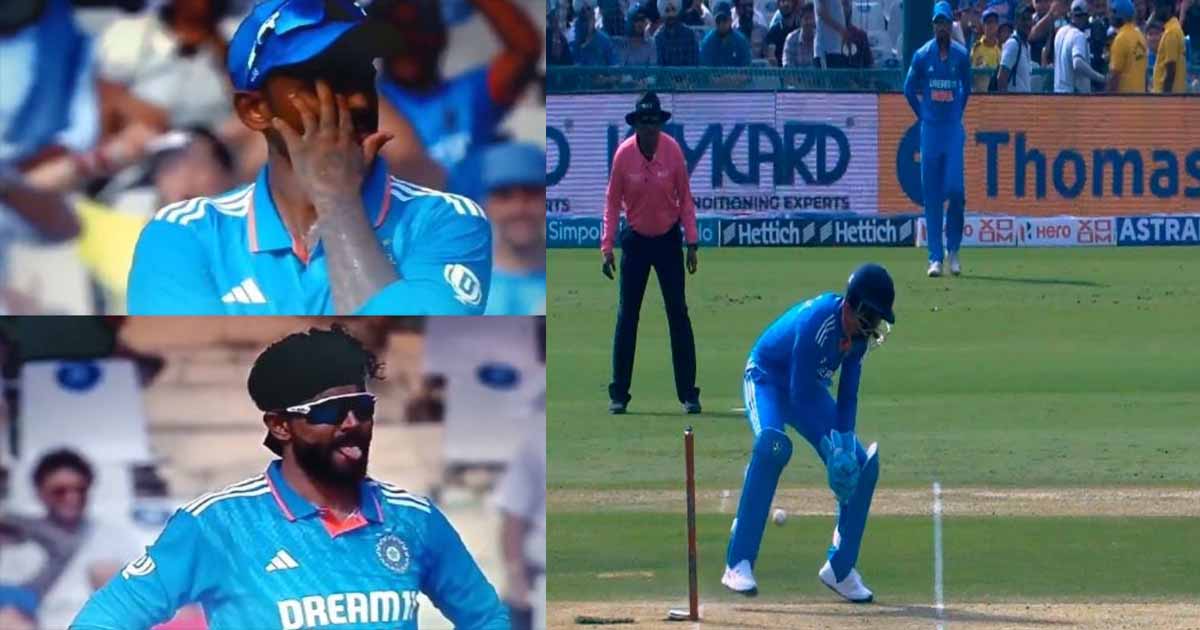 Kl Rahul misfielding run out video suryakumar yadav ind vs aus 1st odi