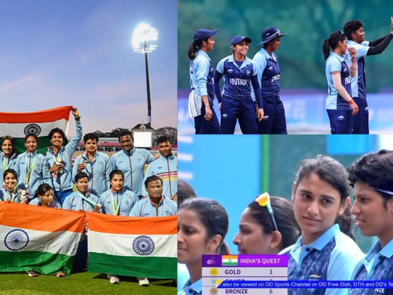 VIDEO: After winning the gold medal in the Asian Games, the daughters of India became emotional, saluted the tricolor with moist eyes like this