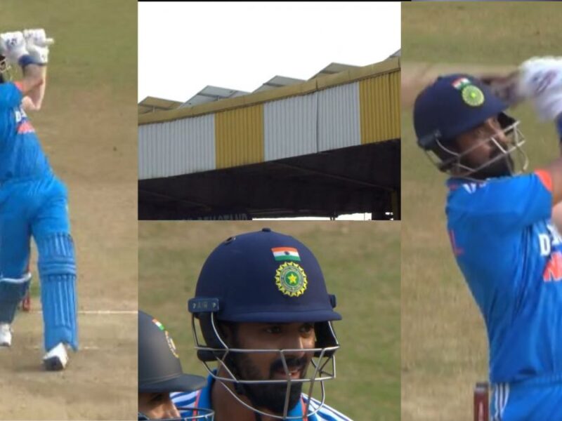 VIDEO: KL Rahul hit the longest six of the year 2023, the ball fell outside the stadium, then the match was played with the new ball.