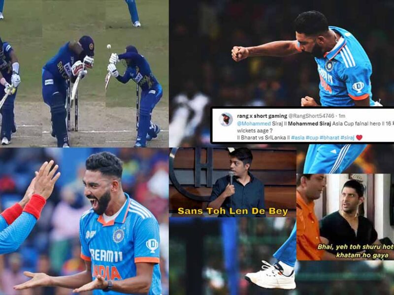 fans praised mohammed siraj and troll srilanka batting asia up 2023 final twitter reactions ind vs sl