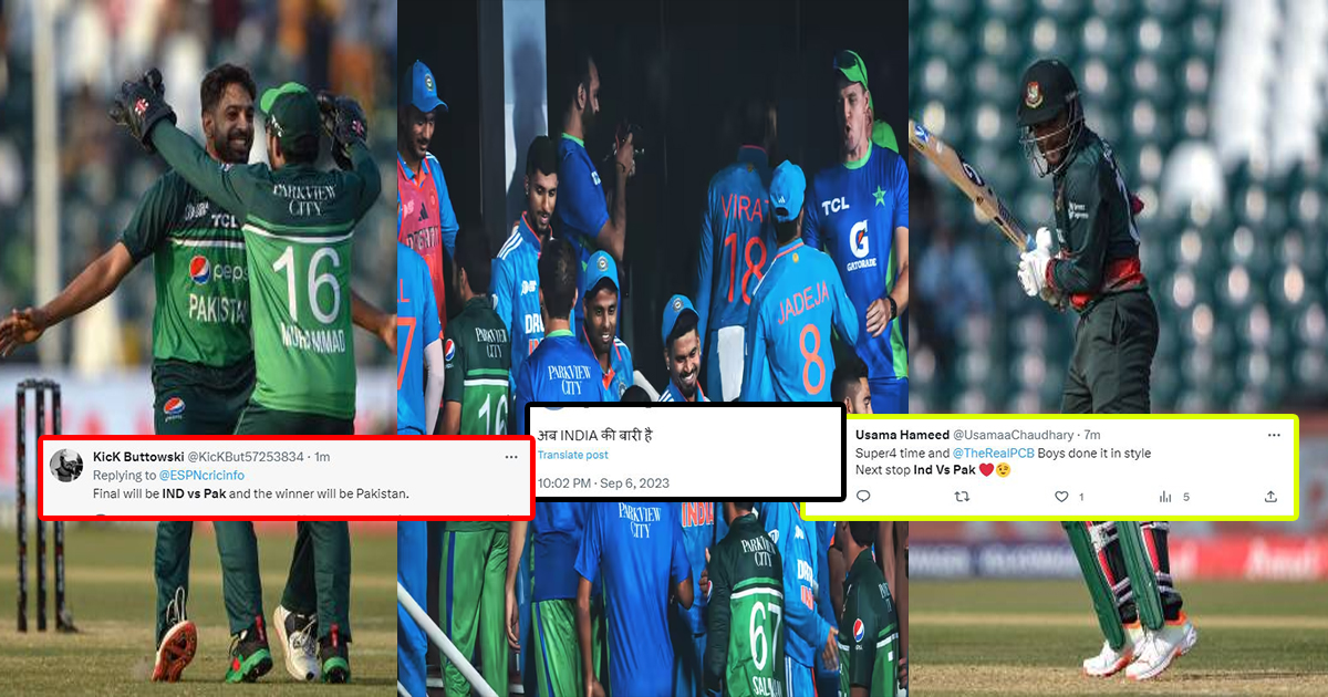 pak vs ban super 4 twitter reactions asia cup 2023 fans troll team india