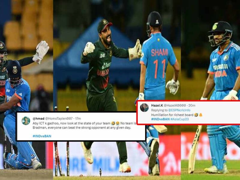pakistan fans troll team india after bangladesh defeated by 6 runs asia cup 2023 ind vs ban