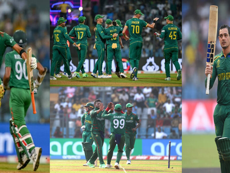 RSA vs BAN match report in hindi South Africa vs Bangladesh scorecard world cup 2023