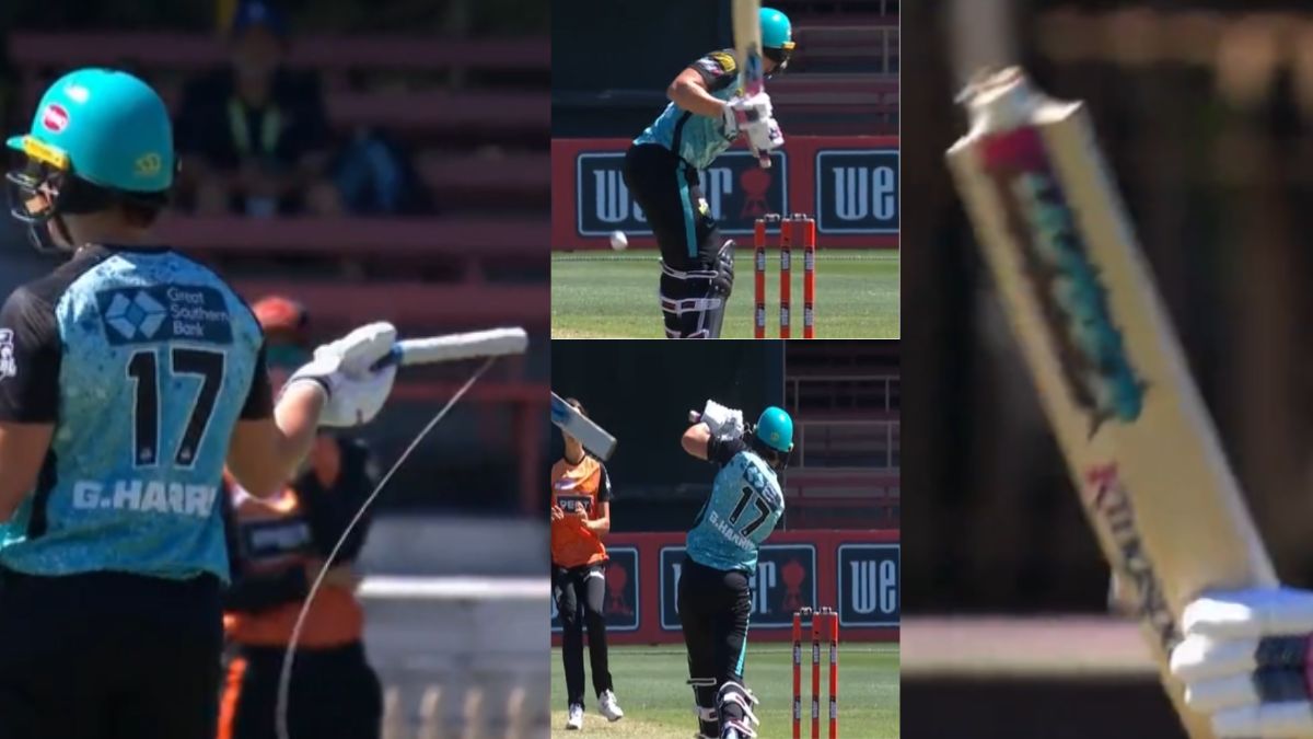 VIDEO: Even with a broken bat, Grace Harris hit a long six of 110 meters, scored 136 runs in 59 balls.