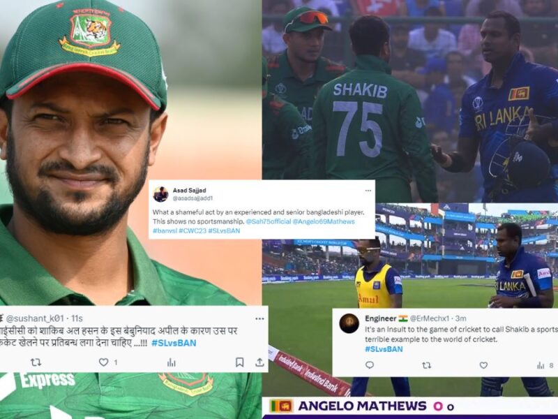 Angelo Mathews was given time out on Shakib Al Hasan's appeal and now people are trolling Shakib