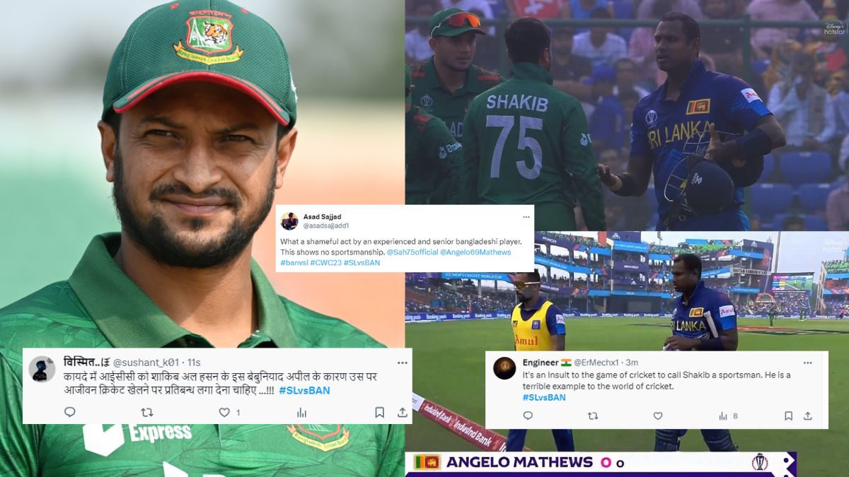 Angelo Mathews was given time out on Shakib Al Hasan's appeal and now people are trolling Shakib