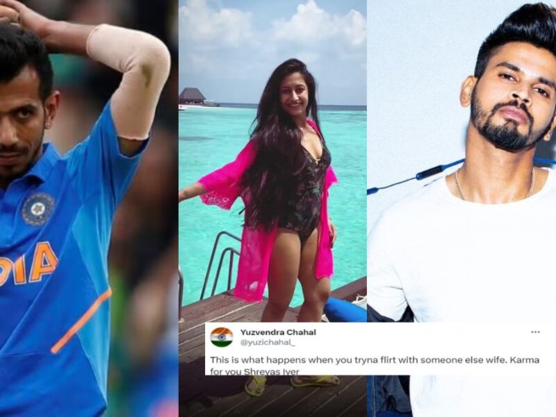 'Don't flirt with my wife..', Yuzvendra Chahal reprimands Shreyas Iyer for having an affair with his wife, post goes viral