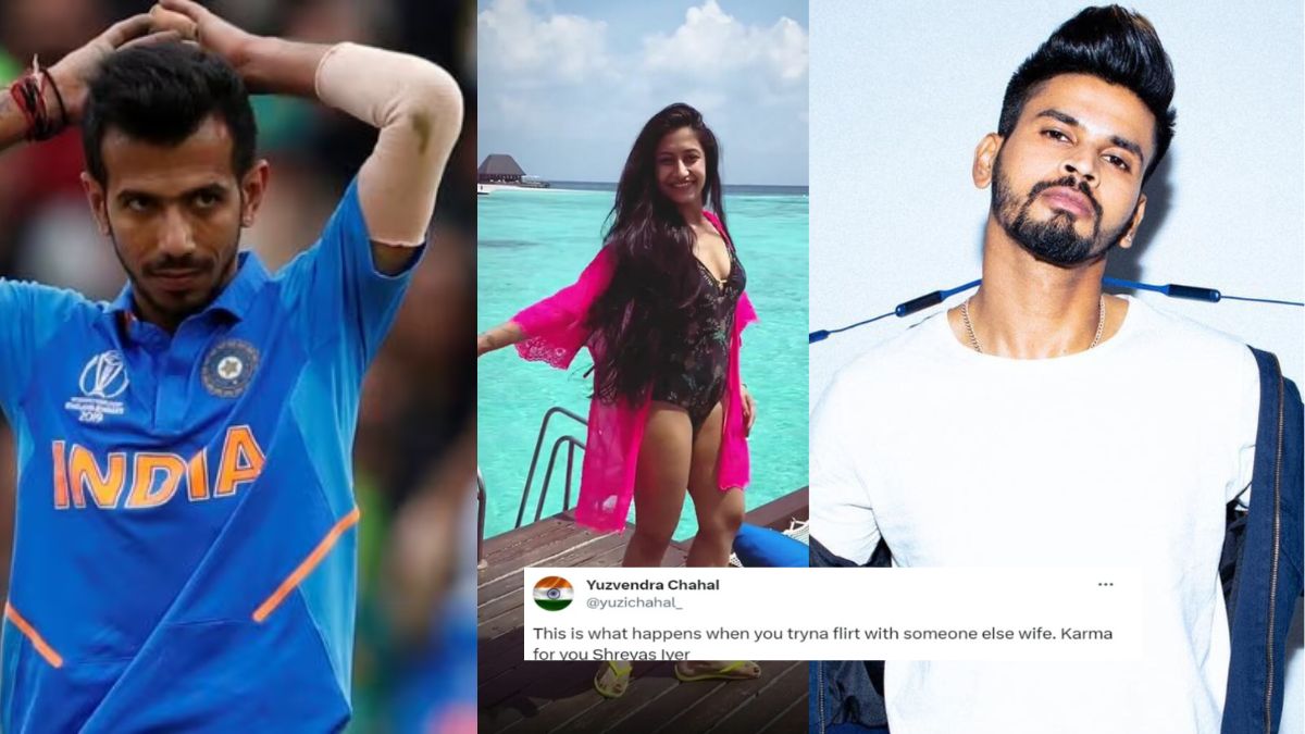 'Don't flirt with my wife..', Yuzvendra Chahal reprimands Shreyas Iyer for having an affair with his wife, post goes viral