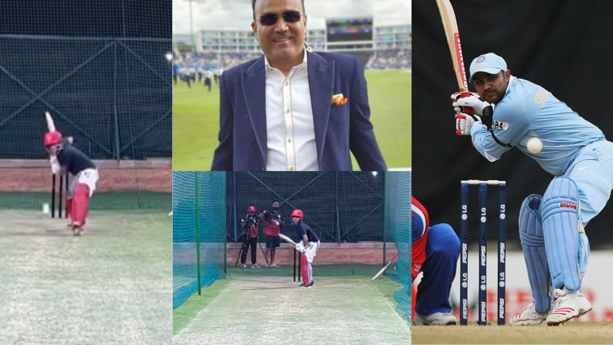 4,4,4,4,4,4,4,4... Sehwag's son Aryaveer's entry in Team India, destroyed the bowlers like his father, created history by hitting 13 fours together.