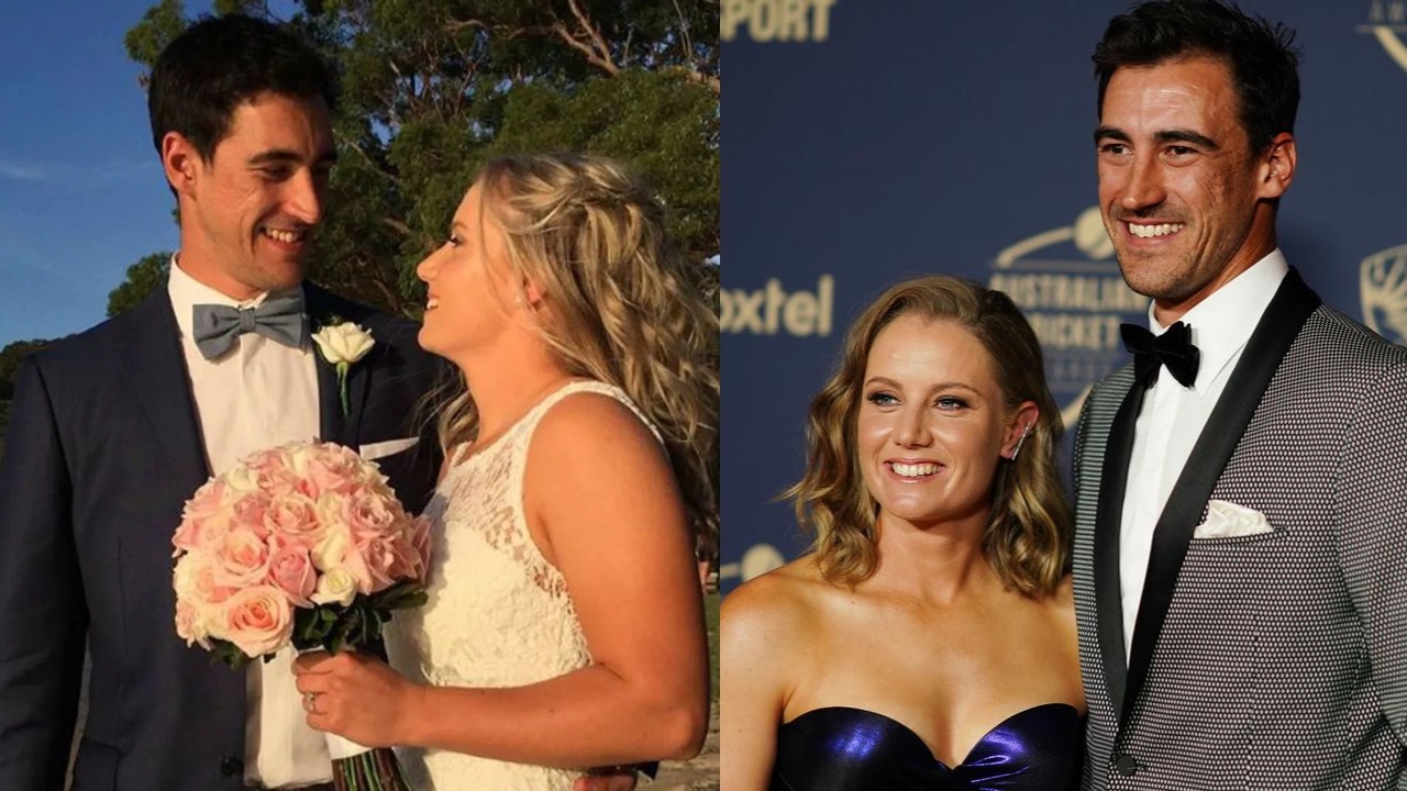 Mitchell Starc With His Wife