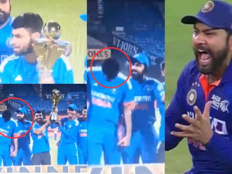 VIDEO: After giving the trophy, Rohit Sharma showed arrogance, slapped this player publicly