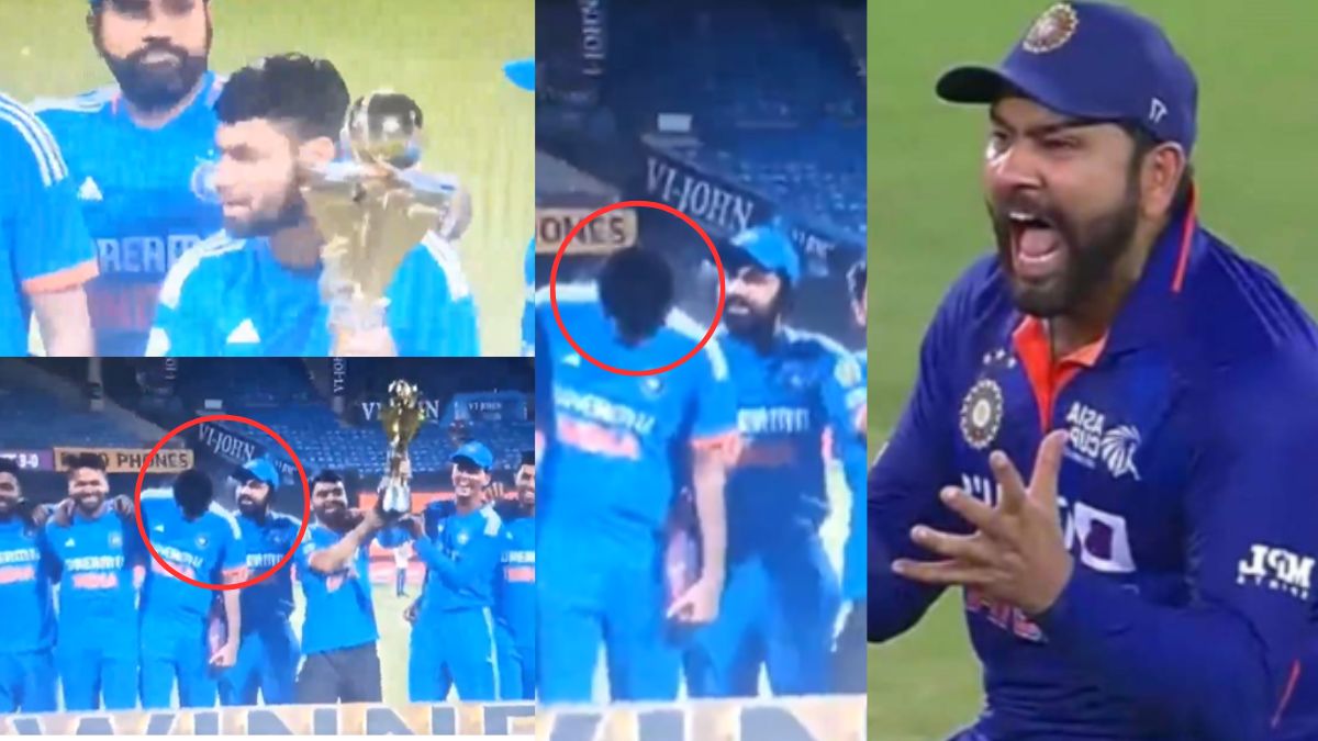 VIDEO: After giving the trophy, Rohit Sharma showed arrogance, slapped this player publicly