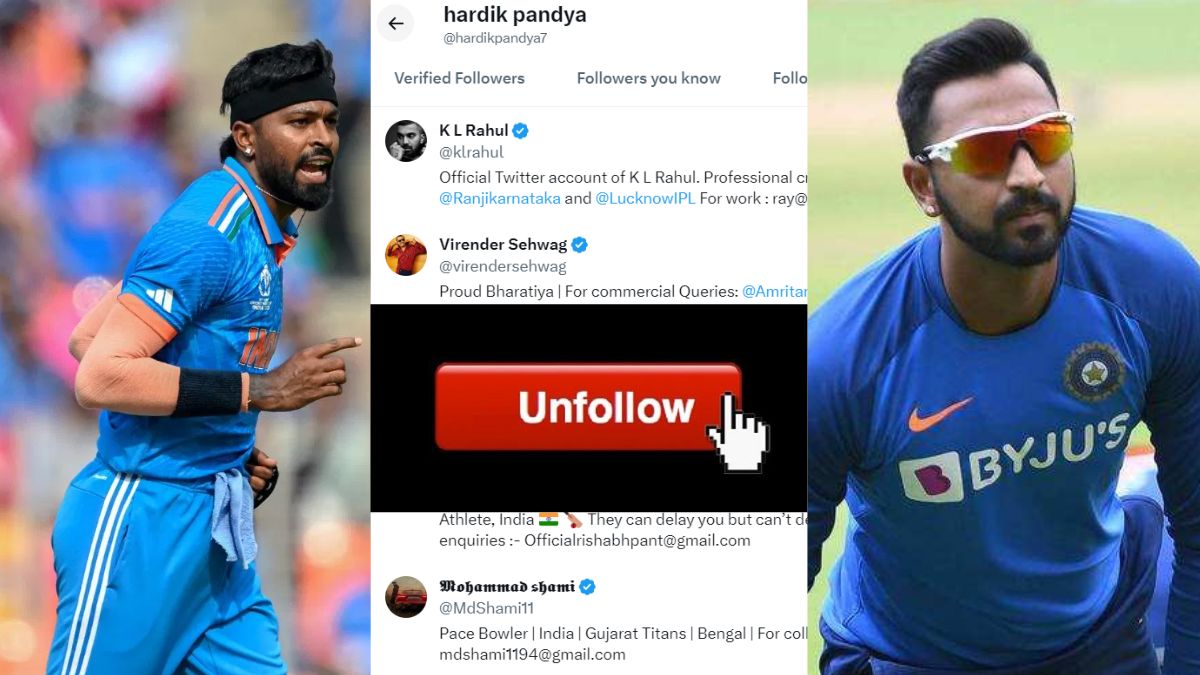 Brother-brother relationship turns into enmity, Hardik Pandya unfollows his elder brother on Twitter