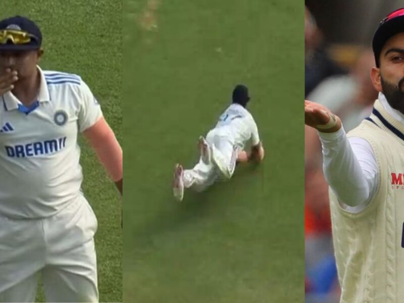 Sarfaraz Khan followed the path of Kohli, gave him a flying kiss in the style of Virat after taking the catch. ​