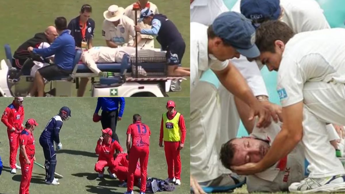 An accident like Phillip Hughes happened again in Australia, the field was drenched in blood after the ball hit the fielder on his head