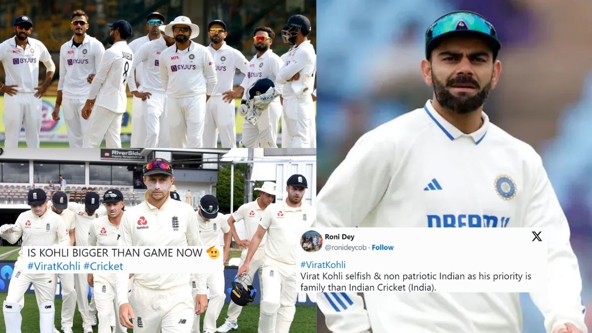 Fans angry at Kohli for withdrawing his name from the last 3 tests, accused him of playing only for money