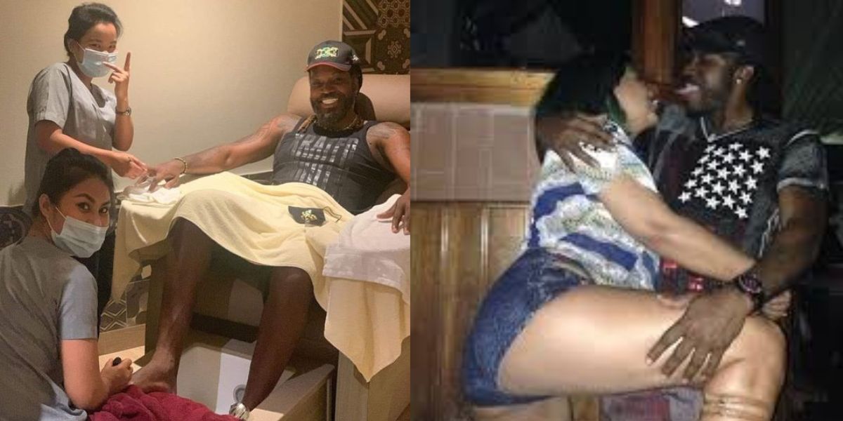 WATCH: Chris Gayle's dirty act came to light, he handed over his private part to the model