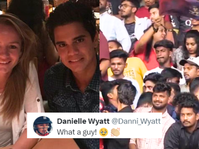 A fan impressed arjun tendulkar's rumoured girlfriend Danielle Wyatt in WPL 2024