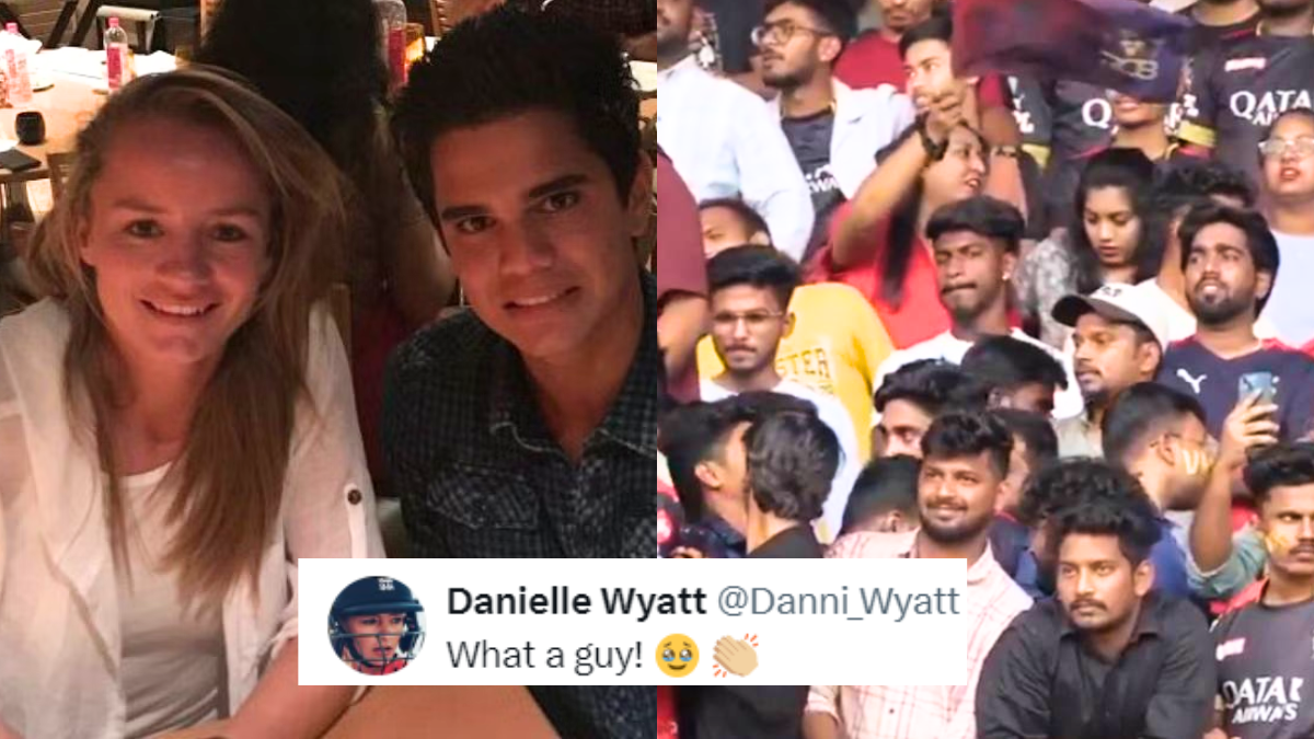 A fan impressed arjun tendulkar's rumoured girlfriend Danielle Wyatt in WPL 2024