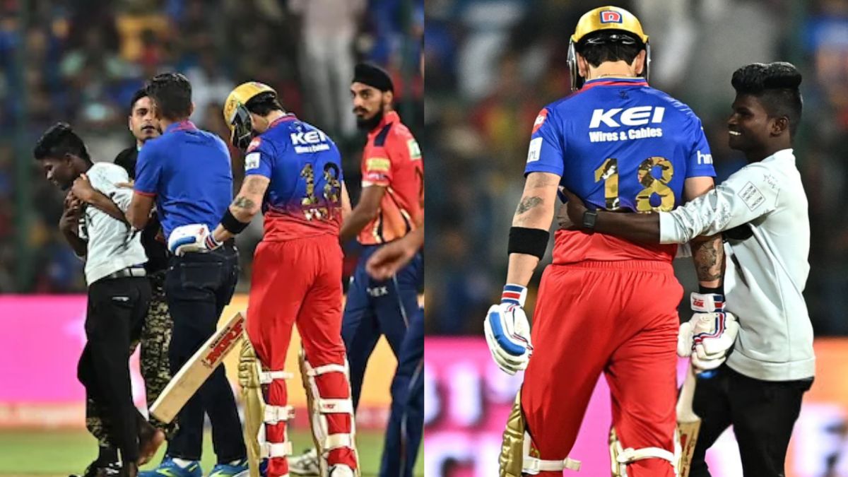 VIDEO: Fan who touched Virat Kohli's feet during LIVE match gets severe punishment, BCCI organizers beat him up with kicks and punches
