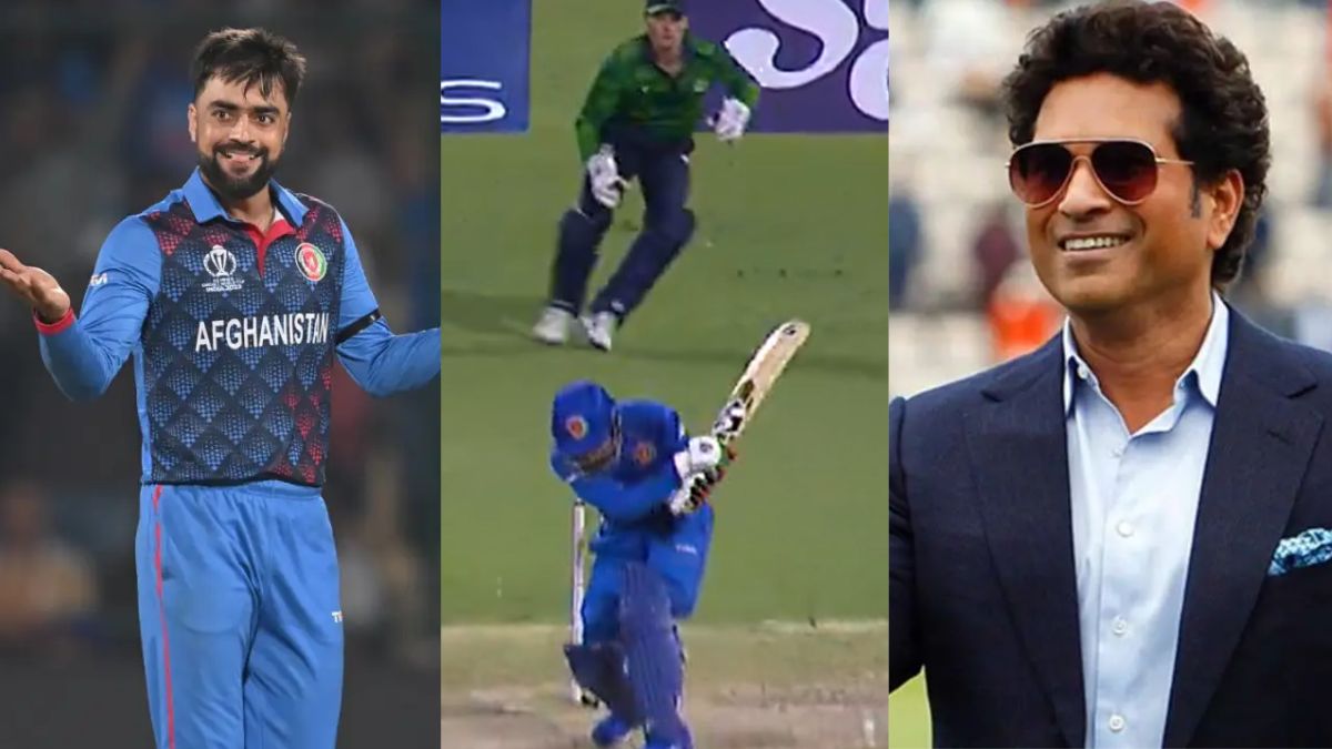 VIDEO: Rashid Khan recruits Irish bowlers, plays python shot and sends the ball straight to Sachin Tendulkar