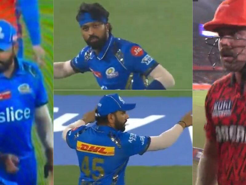 VIDEO: Rohit suddenly became the captain in the LIVE match, then Travis Head was trapped in the net, Hardik Pandya kept staring at his face.