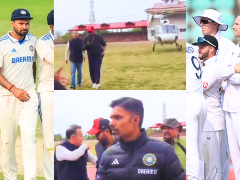 rohit-sharma arrived-in-private-helicopter-for-dharamshala-test-watch his-grand-entry