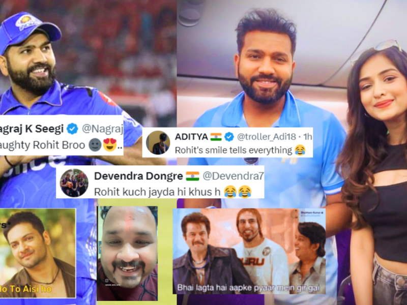 Rohit Sharma's photo with a female fan went viral flood of memes on social media