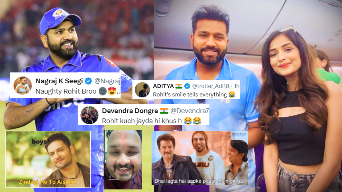 Rohit Sharma's photo with a female fan went viral flood of memes on social media