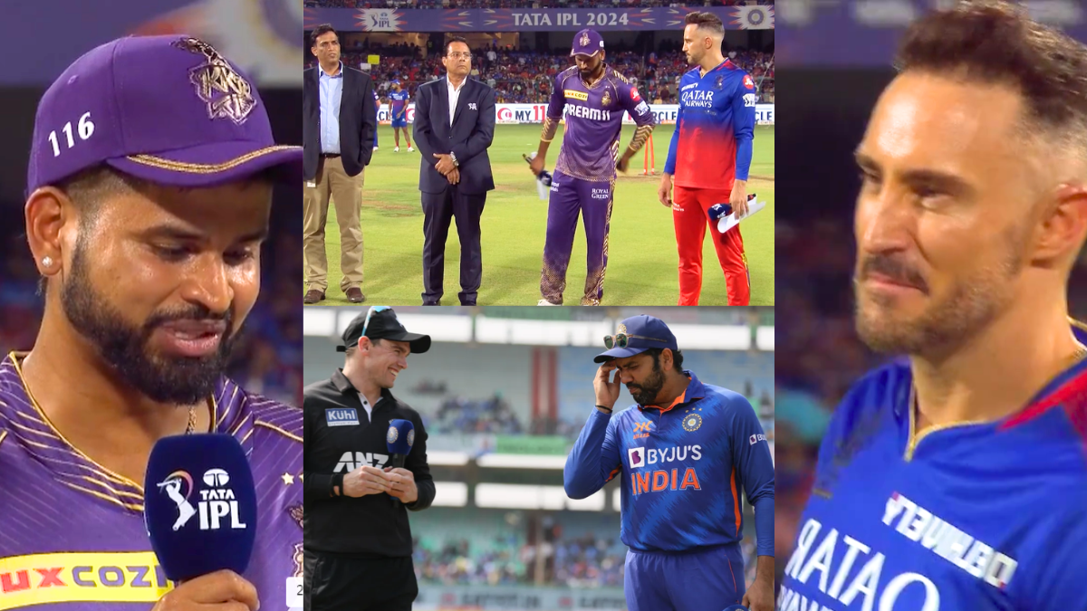 just like rohit sharma Shreyas Iyer forgot players name during toss funny video went viral