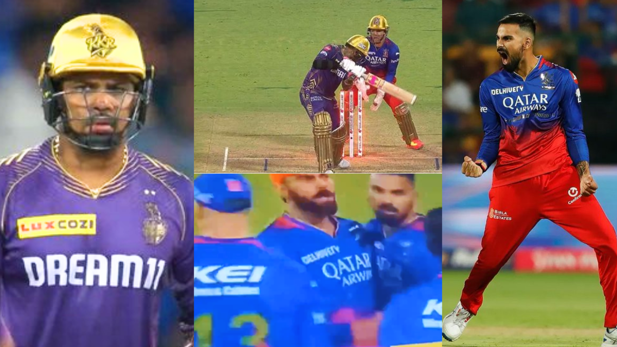 Virat Kohli Aggressive sent off to Sunil Narine watch the heated banter video viral