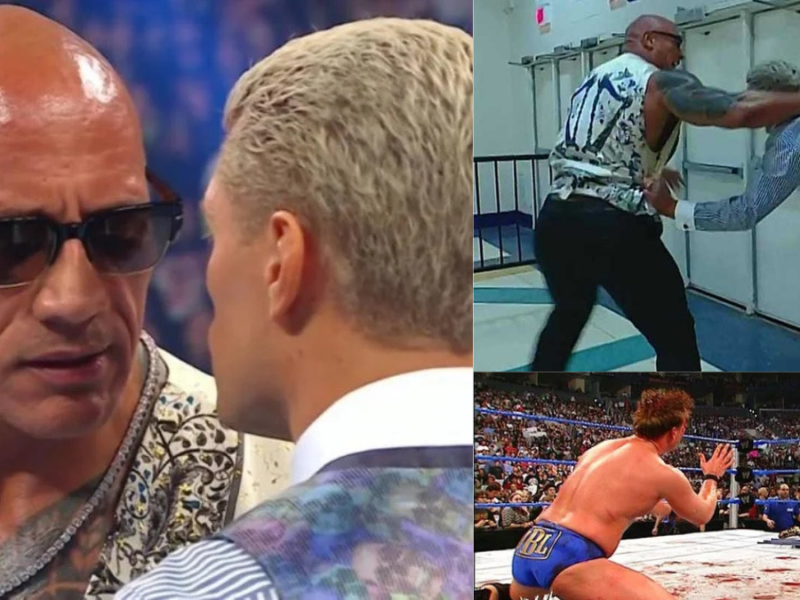 WWE WrestleMania से पूर्व द रॉक ने रोमन रेंस के प्रतिद्वंदी को जान से मारने के दिए संकेत, सिर से खून निकलने के बाद भी मारते-मारते किया घायल 8
