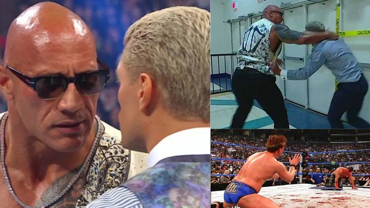 WWE WrestleMania से पूर्व द रॉक ने रोमन रेंस के प्रतिद्वंदी को जान से मारने के दिए संकेत, सिर से खून निकलने के बाद भी मारते-मारते किया घायल 1