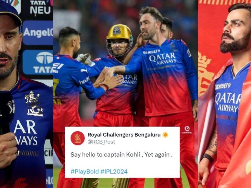 Virat Kohli becomes captain of RCB in place of Faf du Plessis Royal Challengers Bangalore's post went viral