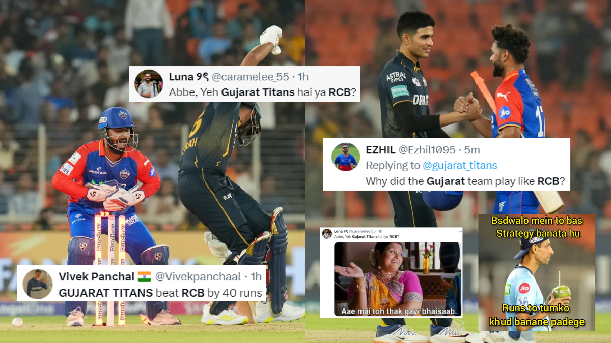 netizens trolled gt by comparing them with rcb as they lost match against delhi capitals