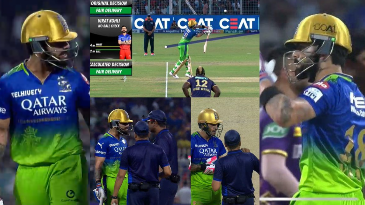 watch virat kohli heated argument with umpires over his dismissal on a no ball video viral