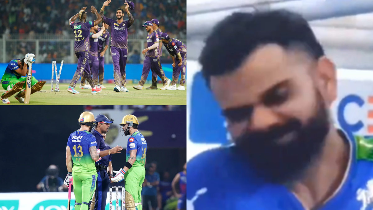 watch Virat Kohli hiding his teary eyes after rcb defeated by 1 run against kkr