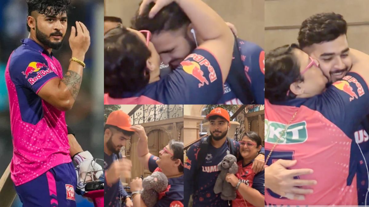 Kissed the forehead, then kissed the cheek, mother became emotional after making Riyan Parag wear orange cap, VIDEO viral