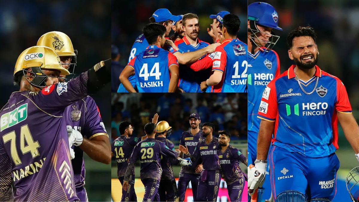 मैच हाइलाइट्स: 34 चौके- 29 छक्के, 37.2 ओवर में बने 438 रन, नरेन-रसल के बाद पंत का शो, फिर भी हारी दिल्ली, वाइजैग में अय्यर की टीम ने लगाई जीत की हैट्रिक 1