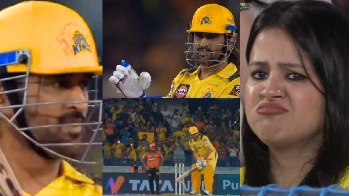seeing ms dhoni batting with injury made his wife sakshi anxious video went viral