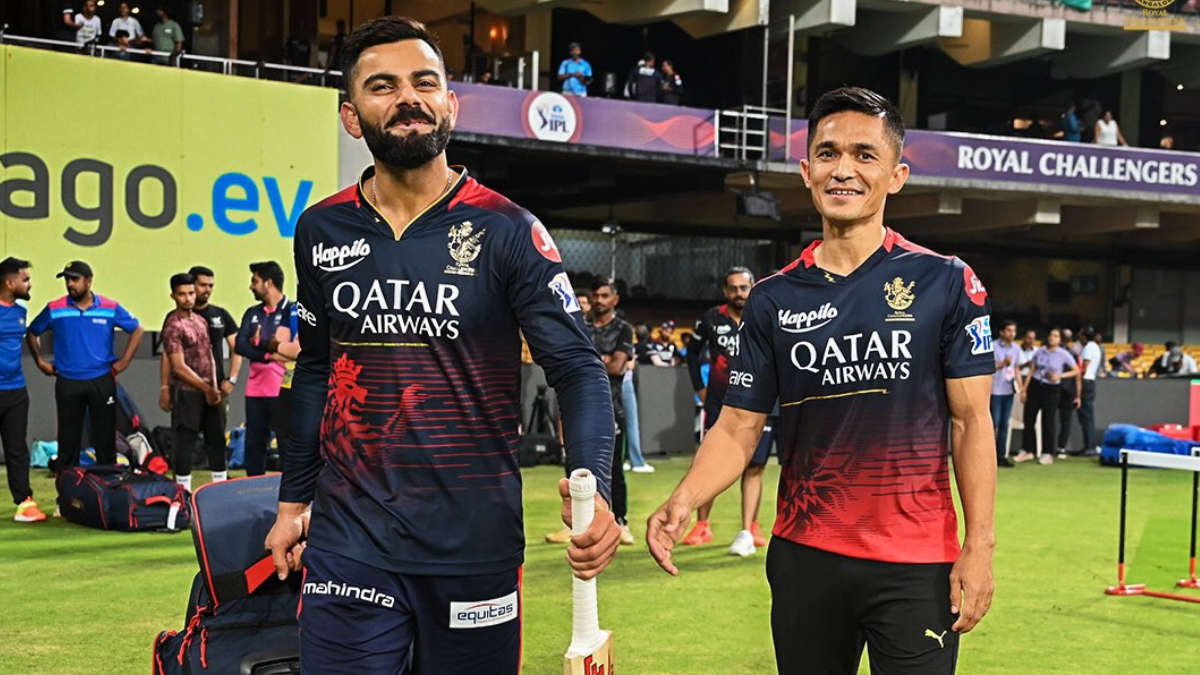 Virat Kohli with Sunil Chhetri