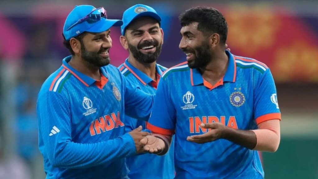 Rohit Sharma, Virat Kohli and Jasprit Bumrah