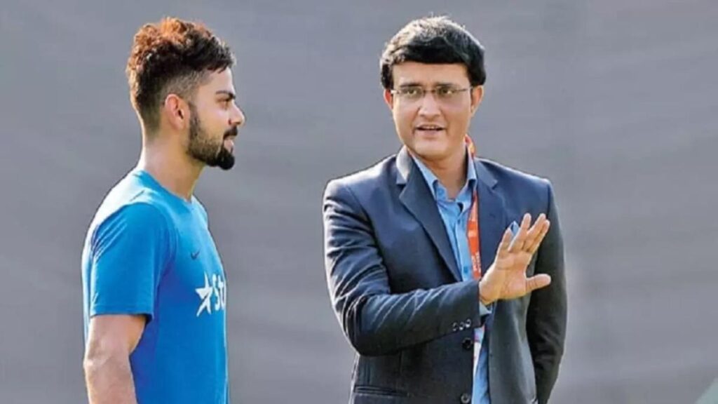 Sourav Ganguly and Virat Kohli